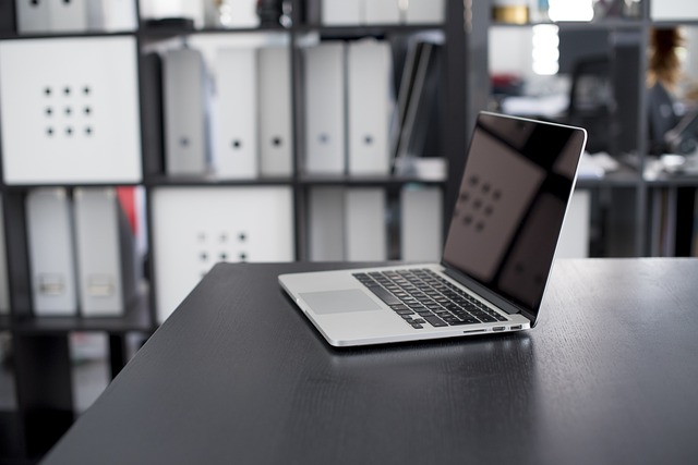 a laptop on a desk